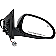 955-1742 Passenger Side Mirror, Power Adjust, Heated, Manual Folding, Black, In-housing Signal Light, With Memory, No Puddle Light, No Auto-Dim, No Blind Spot Feature
