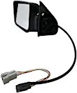 955-174 Driver Side Mirror, Power Adjust, Non-Heated, Power Folding, Black, No Signal Light, Without Memory Recall, No Auto-Dimming