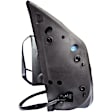 955-1753 Driver Side Mirror, Power Adjust, Heated, Manual Folding, Black and Chrome, No Signal Light, No Memory, No Puddle Light, No Auto-Dim, With Blind Spot Glass