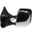 955-1755 Driver Side Mirror, Power Adjust, Heated, Manual Folding, Black and Chrome, No Signal Light, With Memory, No Puddle Light, No Auto-Dim, With Blind Spot Glass