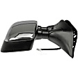 955-1755 Driver Side Mirror, Power Adjust, Heated, Manual Folding, Black and Chrome, No Signal Light, With Memory, No Puddle Light, No Auto-Dim, With Blind Spot Glass