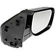 955-1763 Passenger Side Mirror, Manual Adjust, Non-Heated, Manual Folding, Black, No Signal Light, No Memory, No Puddle Light, No Auto-Dim, No Blind Spot Feature