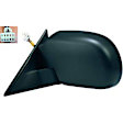 955-1797 Driver Side Mirror, Power Adjust, Non-Heated, Manual Folding, Black, No Signal Light, No Memory, No Puddle Light, No Auto-Dim, No Blind Spot Feature