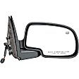 955-1802 Passenger Side Mirror, Power Adjust, Heated, Manual Folding, Black, No Signal Light, No Memory, No Puddle Light, No Auto-Dim, No Blind Spot Feature