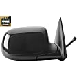 955-1802 Passenger Side Mirror, Power Adjust, Heated, Manual Folding, Black, No Signal Light, No Memory, No Puddle Light, No Auto-Dim, No Blind Spot Feature