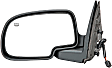 955-1803 Driver Side Mirror, Power Adjust, Heated, Power Folding, Black, No Signal Light, No Memory, No Auto-Dim
