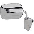 955-1807 Driver or Passenger Side Mirror, Manual Adjust, Non-Heated, Manual Folding, Chrome, No Signal Light, No Memory, No Puddle Light, No Auto-Dimming, No Blind Spot Feature