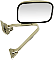 955-180 Driver or Passenger Side Mirror, Manual Adjust, Non-Heated, Non-Folding, Chrome, No Signal Light, No Memory, No Puddle Light, No Auto-Dim, No Blind Spot Feature