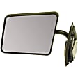 955-181 Driver Side Mirror, Manual Adjust, Non-Heated, Manual Folding, Black, No Signal Light, No Memory, No Puddle Light, No Auto-Dim, No Blind Spot Feature