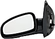 955-1827 Driver Side Mirror, Power Adjust, Heated, Power Folding, Black, No Signal Light, No Memory, No Puddle Light, No Auto-Dim, No Blind Spot Feature