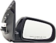 955-1837 Sedan Passenger Side Mirror, Power Adjust, Heated, Manual Folding, Black, No Signal Light, No Memory, No Puddle Light, No Auto-Dim, No Blind Spot Feature
