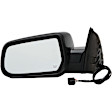 955-1845 Driver Side Mirror, Power Adjust, Heated, Power Folding, Black, No Signal Light, No Memory, No Puddle Light, No Auto-Dim, No Blind Spot Feature