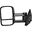 955-1849 Driver Side Mirror, Manual Adjust, Non-Heated, Manual Folding, Black, No Signal Light, Without Memory Recall, No Puddle Light, No Auto-Dimming, With Blind Spot Glass