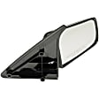 955-184 Passenger Side Mirror, Manual Adjust, Non-Heated, Non-Folding, Black, No Signal Light, Without Memory Recall, No Puddle Light, No Auto-Dimming, No Blind Spot Feature
