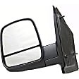 955-1851 Driver Side Mirror, Manual Adjust, Non-Heated, Non-Folding, Black, No Signal Light, No Memory, No Puddle Light, No Auto-Dim, With Blind Spot Detection in Glass