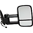 955-1860 Passenger Side Mirror, Power Adjust, Heated, Manual Folding, Black, No Signal Light, No Memory, No Puddle Light, No Auto-Dim, No Blind Spot Feature