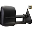 955-1860 Passenger Side Mirror, Power Adjust, Heated, Manual Folding, Black, No Signal Light, No Memory, No Puddle Light, No Auto-Dim, No Blind Spot Feature