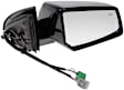 955-1880 Passenger Side Mirror, Power Adjust, Heated, Power Folding, Black, In-housing Signal Light, With Memory, No Auto-Dim