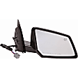 955-1886 Passenger Side Mirror, Power Adjust, Heated, Power Folding, Black, In-glass Signal Light, With Memory, No Puddle Light, No Auto-Dim, No Blind Spot Feature