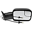 955-2002 Passenger Side Mirror, Power Adjust, Heated, Manual Folding, Black, No Signal Light, No Memory, No Puddle Light, No Auto-Dim, With Blind Spot Glass