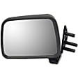955-202 Driver Side Mirror, Manual Adjust, Non-Heated, Manual Folding, Black, No Signal Light, Without Memory Recall, No Puddle Light, No Auto-Dimming, No Blind Spot Feature