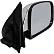 955-211 Passenger Side Mirror, Manual Adjust, Non-Heated, Manual Folding, Chrome, No Signal Light, Without Memory Recall, No Puddle Light, No Auto-Dimming, No Blind Spot Feature