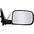 955-211 Passenger Side Mirror, Manual Adjust, Non-Heated, Manual Folding, Chrome, No Signal Light, Without Memory Recall, No Puddle Light, No Auto-Dimming, No Blind Spot Feature