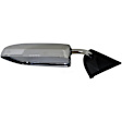 955-221 Driver Side Mirror, Manual Adjust, Non-Heated, Manual Folding, Black and Chrome, No Signal Light, No Memory, No Puddle Light, No Auto-Dim, No Blind Spot Feature