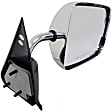 955-222 Passenger Side Mirror, Manual Adjust, Non-Heated, Manual Folding, Black and Chrome, No Signal Light, No Memory, No Puddle Light, No Auto-Dim, No Blind Spot Feature