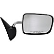 955-222 Passenger Side Mirror, Manual Adjust, Non-Heated, Manual Folding, Black and Chrome, No Signal Light, No Memory, No Puddle Light, No Auto-Dim, No Blind Spot Feature