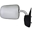 955-222 Passenger Side Mirror, Manual Adjust, Non-Heated, Manual Folding, Black and Chrome, No Signal Light, No Memory, No Puddle Light, No Auto-Dim, No Blind Spot Feature