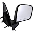 955-224 Passenger Side Mirror, Manual Adjust, Non-Heated, Manual Folding, Black, No Signal Light, No Memory, No Puddle Light, No Auto-Dim, No Blind Spot Feature