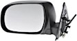 955-2318 Driver Side Mirror, Power Adjust, Non-Heated, Power Folding, Black, No Signal Light, No Memory, No Auto-Dim