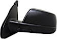 955-2343 Driver Side Mirror, Power Adjust, Heated, Power Folding, Black, No Signal Light, No Memory, No Auto-Dim