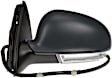 955-2379 Driver Side Mirror, Power Adjust, Heated, Power Folding, Gray, In-housing Signal Light, No Auto-Dim