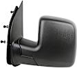 955-2398 Passenger Side Mirror, Power Adjust, Non-Heated, Power Folding, Black, No Signal Light, No Memory, No Puddle Light, No Auto-Dim, No Blind Spot Feature