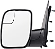955-2400 Driver Side Mirror, Manual Adjust, Non-Heated, Manual Folding, Black, No Signal Light, No Memory, No Puddle Light, No Auto-Dim, No Blind Spot Feature