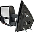 955-2443 Driver Side Mirror, Power Adjust, Heated, Power Folding, Black, In-housing Signal Light, No Memory, With Puddle Light, No Auto-Dim, No Blind Spot Feature