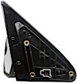 955-2449 Driver Side Mirror, Power Adjust, Heated, Power Folding, Black, No Signal Light, No Memory, No Puddle Light, No Auto-Dim, No Blind Spot Feature