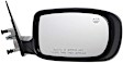 955-2456 Passenger Side Mirror, Power Adjust, Heated, Power Folding, Black, No Signal Light, No Memory, No Puddle Light, No Auto-Dim, No Blind Spot Feature