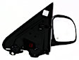 955-258 Passenger Side Mirror, Power Adjust, Heated, Manual Folding, Black, No Signal Light, No Memory, No Puddle Light, No Auto-Dim, No Blind Spot Feature