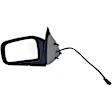 955-261 Driver Side Mirror, Power Adjust, Non-Heated, Manual Folding, Black, No Signal Light, No Memory, No Puddle Light, No Auto-Dim, No Blind Spot Feature