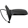 955-264 Passenger Side Mirror, Power Adjust, Heated, Manual Folding, Black, No Signal Light, No Memory, No Puddle Light, No Auto-Dim, No Blind Spot Feature
