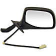 955-266 Passenger Side Mirror, Power Adjust, Non-Heated, Manual Folding, Black and Chrome, No Signal Light, Without Memory Recall, No Puddle Light, No Auto-Dimming, No Blind Spot Feature