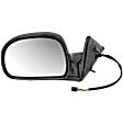 955-301 Driver Side Mirror, Power Adjust, Non-Heated, Manual Folding, Black, No Signal Light, No Memory, No Puddle Light, No Auto-Dim, No Blind Spot Feature