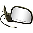 955-302 Passenger Side Mirror, Power Adjust, Non-Heated, Manual Folding, Black, No Signal Light, No Memory, No Puddle Light, No Auto-Dim, No Blind Spot Feature