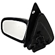 1995 Chevrolet Cavalier - Driver Side Mirror,  With Remote Control, Manual Adjust, Non-Heated, Black, Non-Folding, No Signal Light, No Blind Spot Feature, No Memory, No Puddle Light, No Auto-Dim, Sedan