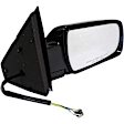 955-338 Passenger Side Mirror, Power Adjust, Non-Heated, Manual Folding, Black, No Signal Light, Without Memory Recall, No Puddle Light, No Auto-Dimming, No Blind Spot Feature