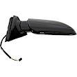 955-338 Passenger Side Mirror, Power Adjust, Non-Heated, Manual Folding, Black, No Signal Light, Without Memory Recall, No Puddle Light, No Auto-Dimming, No Blind Spot Feature