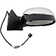 955-346 Passenger Side Mirror, Power Adjust, Non-Heated, Manual Folding, Black and Chrome, No Signal Light, No Memory, No Puddle Light, No Auto-Dim, No Blind Spot Feature